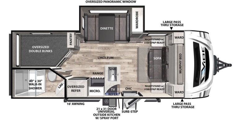 Forest River Vibe Extreme Lite Specs & Floorplans